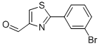 2-(3-BROMO-PHENYL)-THIAZOLE-4-CARBALDEHYDE 结构式