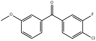 4-CHLORO-3-FLUORO-3'-METHOXYBENZOPHENONE Struktur