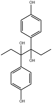3,4-ビス(p-ヒドロキシフェニル)-3,4-ヘキサンジオール 化学構造式