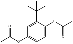 二酢酸2-tert-ブチル-1,4-フェニレン 化学構造式
