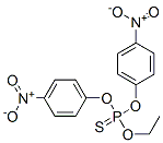 チオりん酸O-エチルO,O-ビス(p-ニトロフェニル) 化学構造式