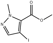 4-Iodo-1-methyl-1H-pyrazole-5-carboxylic acid methyl ester Structure