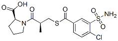 1-[(S)-3-[(4-Chloro-3-sulfamoylbenzoyl)thio]-2-methylpropionyl]-L-proline Struktur