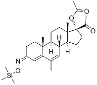 17-(アセチルオキシ)-20-オキソ-6-メチルプレグナ-4,6-ジエン-3-オン[O-(トリメチルシリル)オキシム] 化学構造式