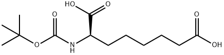BOC-D-2-アミノスベリン酸 化学構造式
