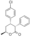(3-alpha,4-alpha,6-beta)-Tetrahydro-4-(4-chlorophenyl)-6-methyl-3-phen yl-2H-pyran-2-one Structure