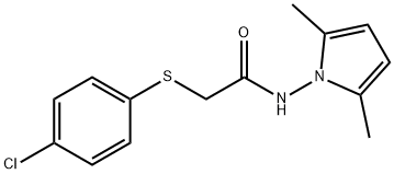 2-((4-Chlorophenyl)thio)-N-(2,5-dimethyl-1H-pyrrol-1-yl)acetamide Structure