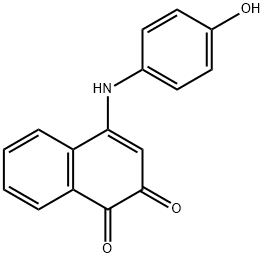 4-(4-HYDROXYANILINO)-1,2-DIHYDRONAPHTHALENE-1,2-DIONE Structure
