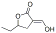 2(3H)-Furanone, 5-ethyldihydro-3-(hydroxymethylene)- (9CI) Structure
