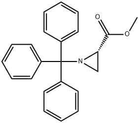 (S)-(-)-1-三苯甲基-2-氮丙啶羧酸甲酯 结构式
