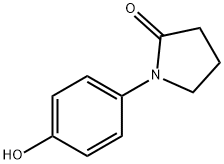 1-(4-ヒドロキシフェニル)-2-ピロリジノン 化学構造式