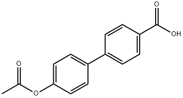 4-(4-アセトキシフェニル)安息香酸 化学構造式