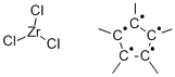 Pentamethylcyclopentadienyl zirconium trichloride Struktur