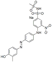 sodium 4-[[4-[(4-hydroxy-m-tolyl)azo]phenyl]amino]-N-(methylsulphonyl)-3-nitrobenzenesulphonamidate Structure