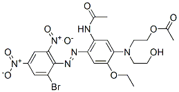 2-[[5-acetamido-4-[(2-bromo-4,6-dinitrophenyl)azo]-2-ethoxyphenyl](2-hydroxyethyl)amino]ethyl acetate Structure