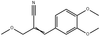 3-(3,4-ジメトキシフェニル)-2-(メトキシメチル)プロペンニトリル 化学構造式