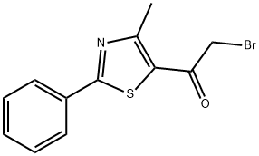 2-ブロモ-1-(4-メチル-2-フェニル-1,3-チアゾール-5-イル)-1-エタノン 化学構造式