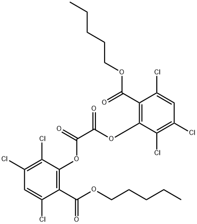 双(2-戊氧羰基-3,5,6-三氯苯基)草酸酯, 75203-51-9, 结构式