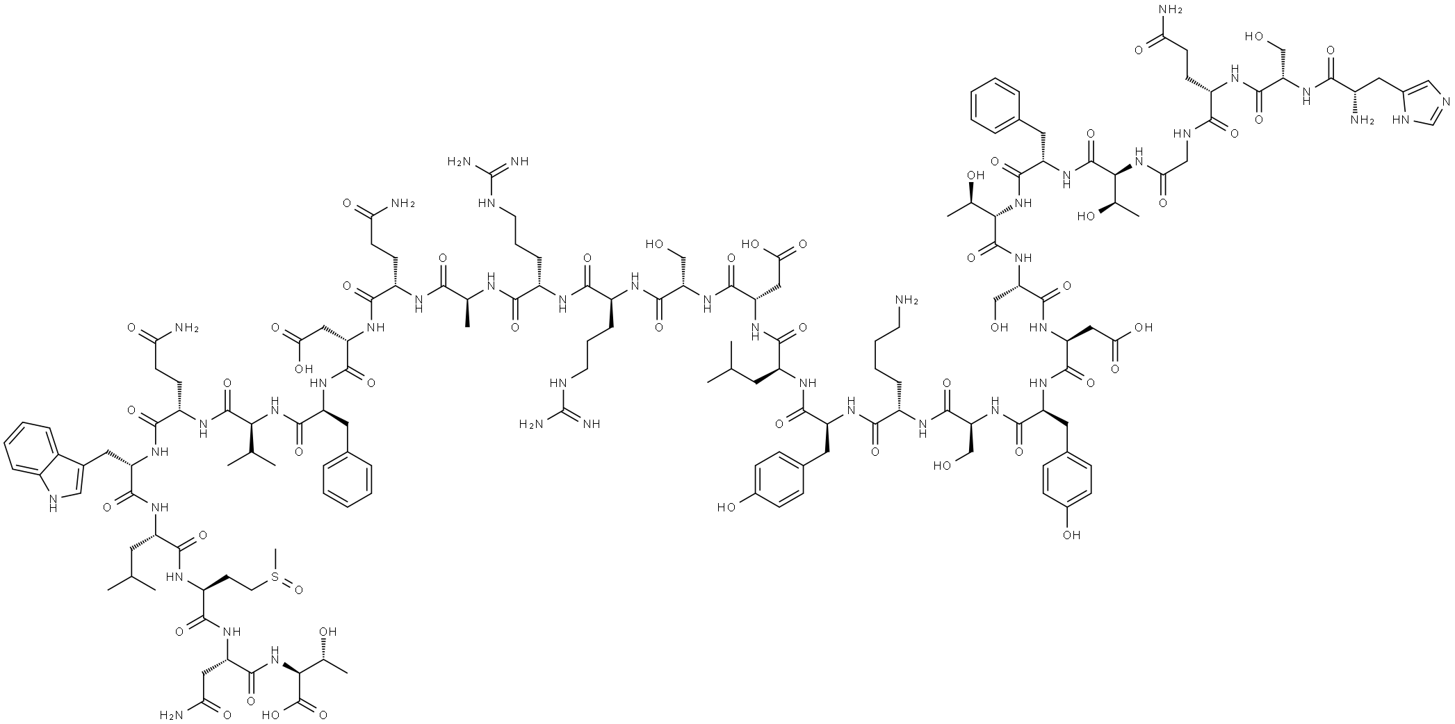 (MET(O)27)-GLUCAGON (1-29) (HUMAN, BOVINE, PORCINE) Structure