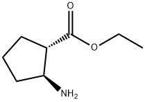 Cyclopentanecarboxylic acid, 2-amino-, ethyl ester, (1S-trans)- (9CI) Structure
