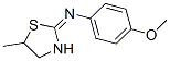 4-Methoxy-N-[(2E)-5-methyl-1,3-thiazolidin-2-ylidene]aniline Structure