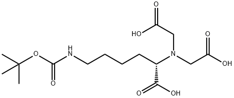 (S)-2,2'-((5-((叔丁氧基羰基)氨基)-1-羧基戊基)氮杂二基)二乙酸 结构式