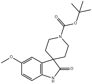 1'-BOC-1,2-二氢-5-甲氧基-2-氧代-螺[3H-吲哚-3,4-哌啶],752234-64-3,结构式