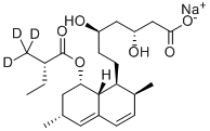 (3R,5R)-3,5-ジヒドロキシ-7-[(1S)-2β,6α-ジメチル-8α-[[(S)-2-メチルブタノイル]オキシ]-1,2,6,7,8,8aβ-ヘキサヒドロナフタレン-1β-イル]ヘプタン酸 化学構造式
