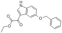 5-ベンジルオキシインドール-3-グリオキシル酸エチル 化学構造式