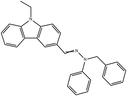 9-ETHYLCARBAZOLE-3-CARBOXALDEHYDE N-BENZYL-N-PHENYLHYDRAZONE Struktur