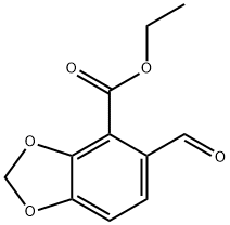5-formyl-benzo[1,3]dioxole-4-carboxylic acid ethyl ester Structure