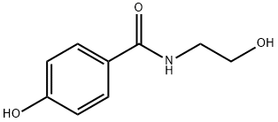 4-ヒドロキシ-N-(2-ヒドロキシエチル)ベンズアミド 化学構造式