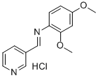 Benzenamine, 2,4-dimethoxy-N-(3-pyridinylmethylene)-, monohydrochlorid e Structure
