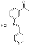 1-(3-((4-Pyridinylmethylene)amino)phenyl)ethanone monohydrochloride Structure