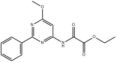 Ethyl ((6-methoxy-2-phenyl-4-pyrimidinyl)amino)oxoacetate Structure