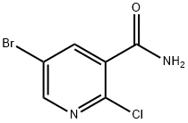 5-ブロモ-2-クロロピリジン-3-カルボキサミド 化学構造式