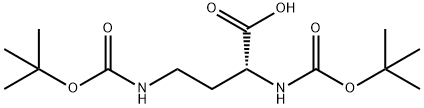 (R)-2,4-双叔丁氧羰基氨基丁酸, 752986-92-8, 结构式