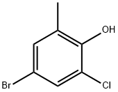 4-溴-2-氯-6-甲基苯酚 结构式