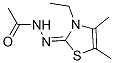 Acetic acid, (3-ethyl-4,5-dimethyl-2(3H)-thiazolylidene)hydrazide (9CI) Struktur