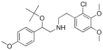 2-クロロ-N-[2-(1,1-ジメチルエトキシ)-2-(4-メトキシフェニル)エチル]-3,4-ジメトキシベンゼンエタンアミン 化学構造式