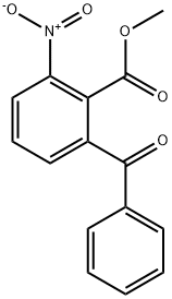 2-ベンゾイル-6-ニトロ安息香酸メチル 化学構造式