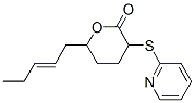 6-(2-ペンテニル)-3-(2-ピリジニルチオ)テトラヒドロ-2H-ピラン-2-オン 化学構造式