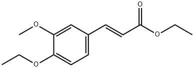 (E)-3-(4-エトキシ-3-メトキシフェニル)プロペン酸エチル 化学構造式