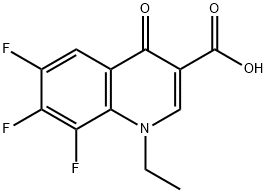 1-乙基-6,7,8-三氟-1,4-二氢-4-氧代喹啉-3-羧酸, 75338-42-0, 结构式