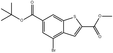 6-tert-butyl 2-Methyl 4-broMobenzo[b]thiophene-2,6-dicarboxylate Struktur