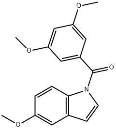 5-methoxy-1-(3',5'-dimethoxybenzoyl)indole 化学構造式