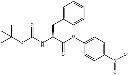 N-(tert-ブトキシカルボニル)-L-フェニルアラニン4-ニトロフェニル 化学構造式