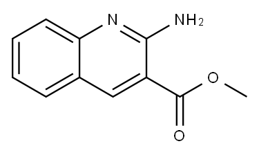2-アミノキノリン-3-カルボン酸メチル 化学構造式