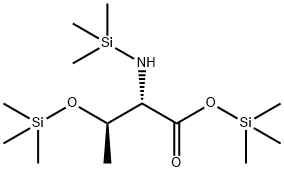 (2S,3R)-2-(Trimethylsilylamino)-3-(trimethylsilyloxy)butanoic acid trimethylsilyl ester Structure