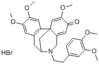 3H-7,12b-Methanodibenz(c,e)azocin-3-one, 5,6,7,8-tetrahydro-6-(2-(3,4- dimethoxyphenyl)ethyl)-2,10,11-trimethoxy-, hydrobromide, (+-)- Structure